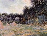 Claude Monet Field with Haystacks at Giverny USA oil painting artist